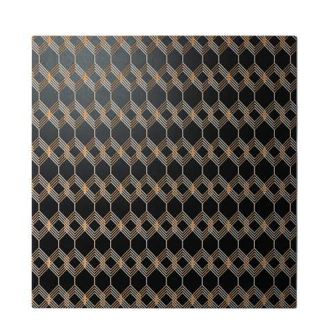 European Black Gold Etched Stainless Steel