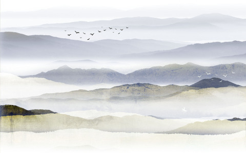 Digital Print Wallpaper - Sea of Clouds