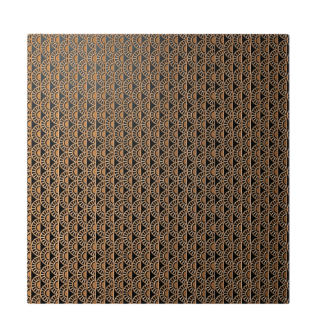 European Black Gold Etched Stainless Steel