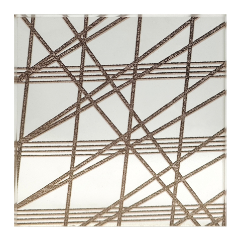 4+4mm Double Ultra-Clear Double Suede Laminated Glass with Custom Pattern
