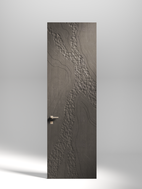Carved Texture Solid Wood Door