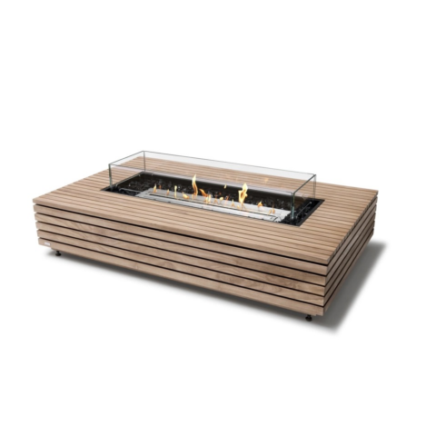 Long Tabletop Integrated Freestanding Bioethanol Fireplace