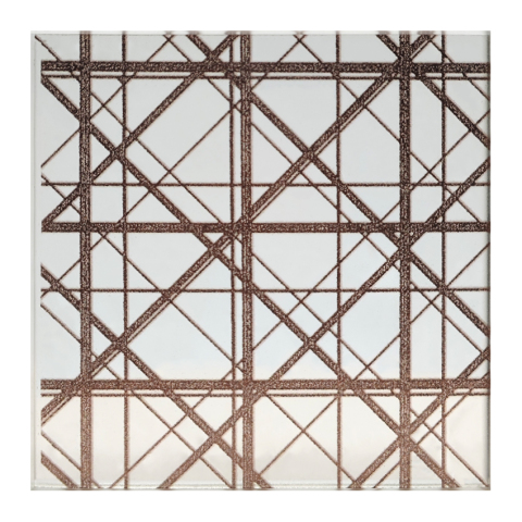 4+4mm Double Ultra-Clear Double Suede Laminated Glass with Custom Pattern