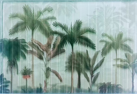 Tropical Rainforest Art Glass