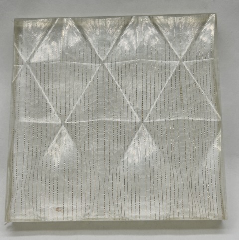 10mm Engraved Fused Glass + 5mm Extra-Clear Diamond Wired Glass