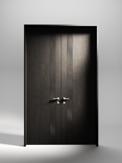 Carved Texture Solid Wood Door