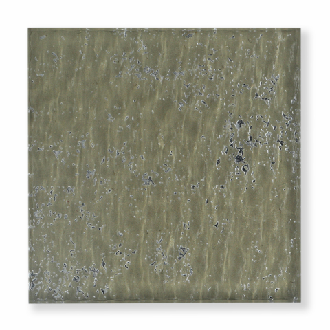 Heat-Fused Water-Ripple Silver Foil Glass