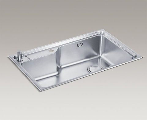 Leo Single Bowl Over/Under Mount Kitchen Sink (760mm)
