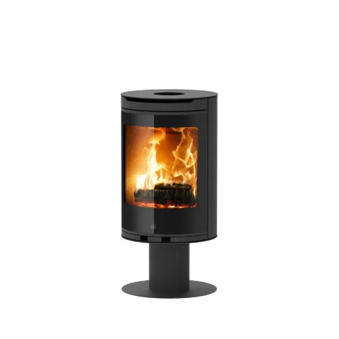 Round Freestanding Wood-Burning Fireplace