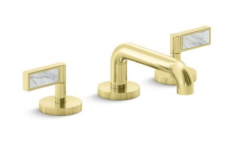 ONE™CARRARA HANDLES Double Handle Basin Faucet Gold ULB