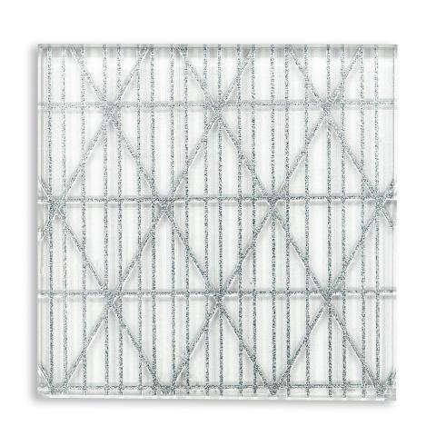 4+4mm Double Ultra-Clear Double Suede Laminated Glass with Custom Pattern