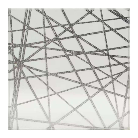 4+4mm Double Ultra-Clear Double Suede Laminated Glass with Custom Pattern