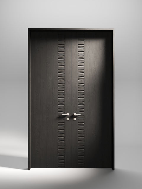 Carved Texture Solid Wood Door