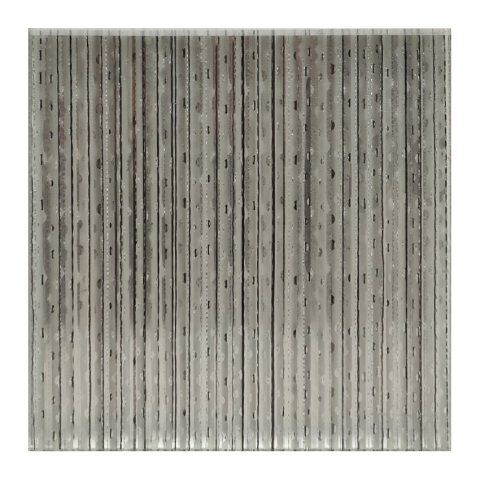 5mm Ultra-Clear Etched Lines + 5mm Silver Mirror Laminated Glass