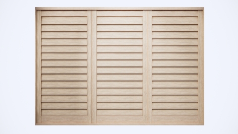 Wood Louver Fixed Door
