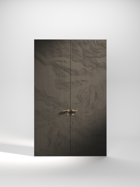 Carved Texture Solid Wood Door