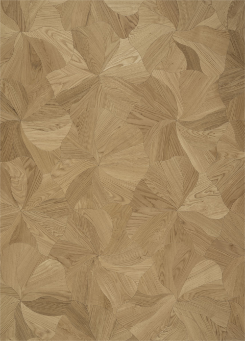 Petal-Shaped Solid Wood Parquet Flooring