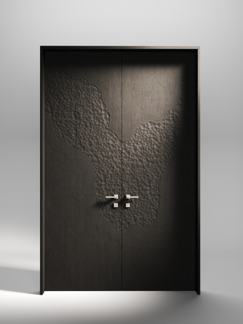Carved Texture Solid Wood Door