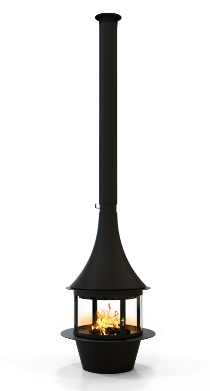 Hanging Wood-Burning Fireplace