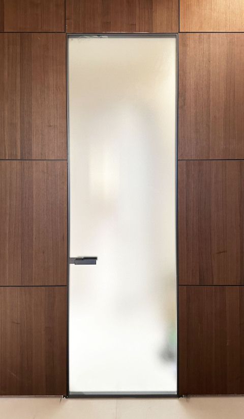 Minimalist Glass Swing Door