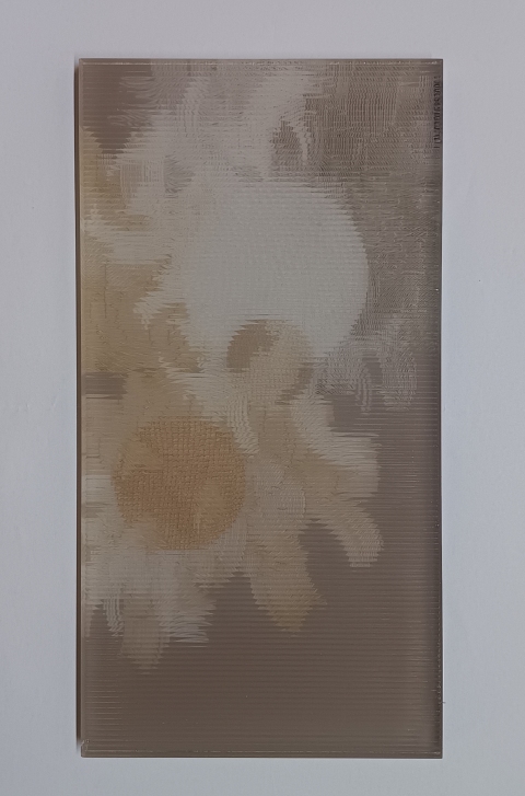 Fine Reeded Silk-Laminated Glass