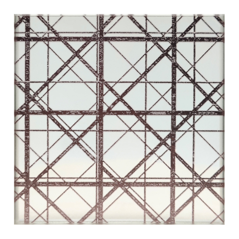 4+4mm Double Ultra-Clear Double Suede Laminated Glass with Custom Pattern