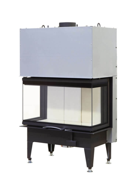 Built-in Three-Sided View Wood-Burning Fireplace