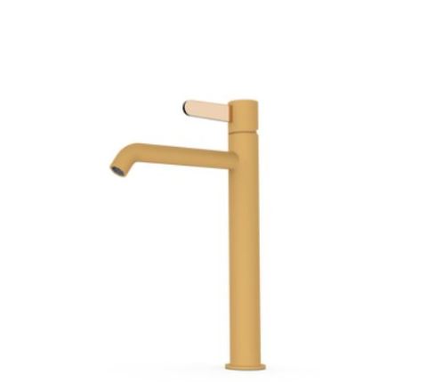 Le Marais Vessel Faucet (High Spout) with Drain, Mustard Yellow (YL)
