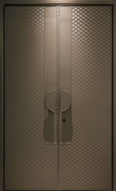 Sculpted Cast Aluminum Entrance Door