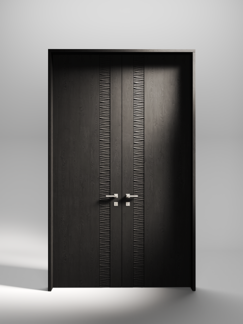 Carved Texture Solid Wood Door