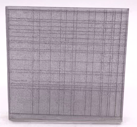 5mm+5mm Double Sided Velvet Wired Glass