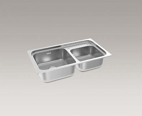 Double Bowl Over/Under Mount Kitchen Sink