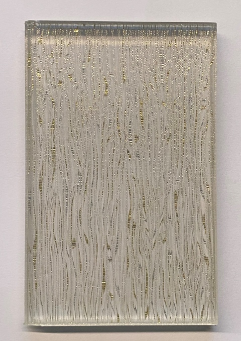 Wood Grain Wired Glass