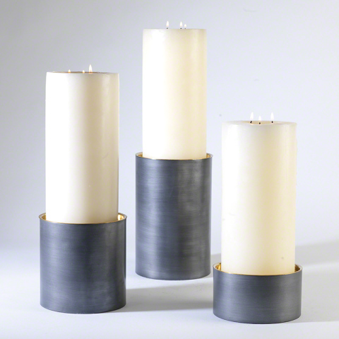 Column Drum Candlestick - Large