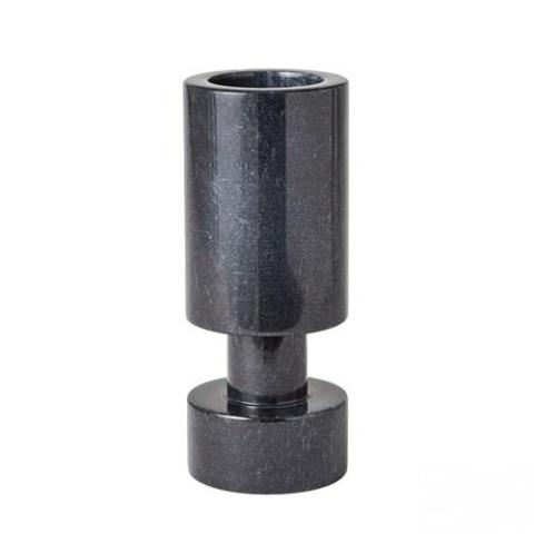 Luke Black Marble Candlestick