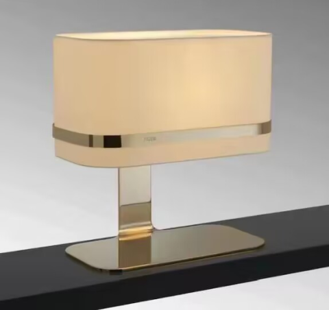Metal Table Lamp with Fabric Shade