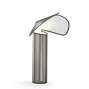 Chrome Straw Hat Table Lamp