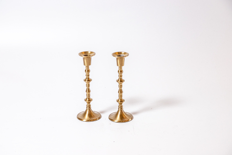 Pair of Copper Candlesticks