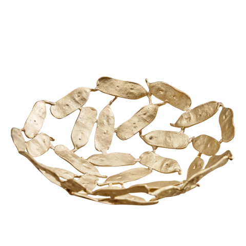 Medium Metal Pod Fruit Bowl