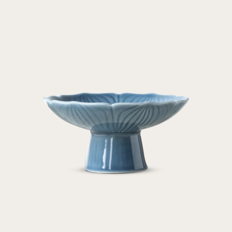 Kiln-changed Japanese Rustic Pottery Lotus Tea Snack Plate