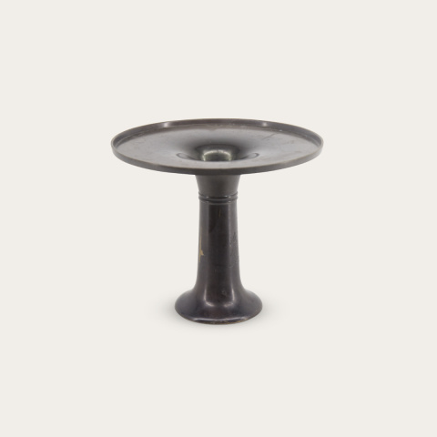 Japanese Dish Mouth Flower Holder Brass Vase