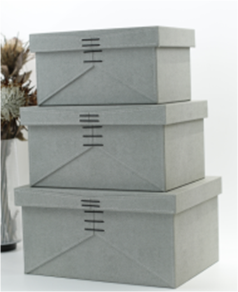 #199 Leather Stitched Storage Box