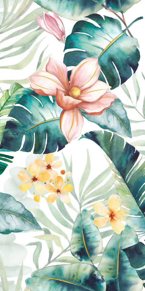 Matching Large Floral Tile