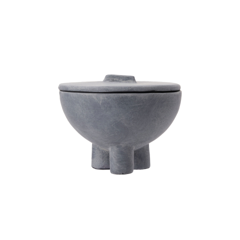 Tanya Ceramic Tripod Jar - Grey 1