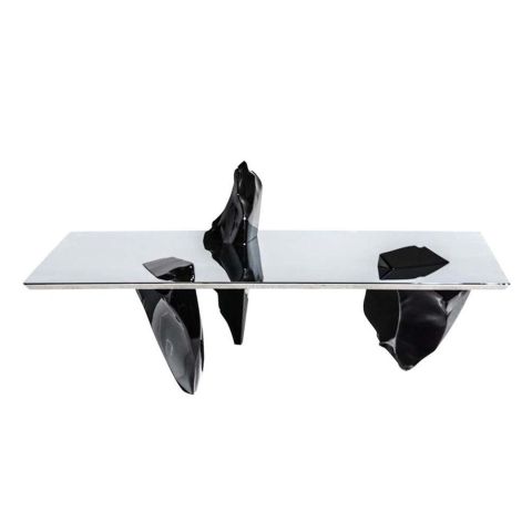 Coffee Table with Stainless Steel Top