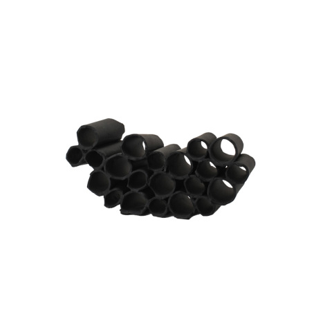 Art Ceramic Scroll - Black - Handmade Natural Fracture