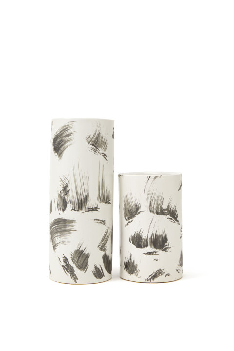 Tikwei Black Brushstroke Vase - 1