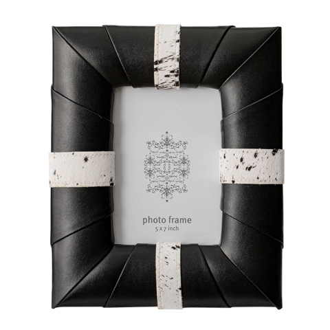 Large Cross Pattern Horsehair Photo Frame