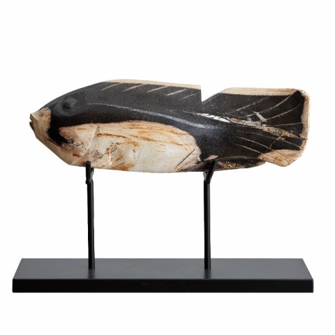 Medium-Large Petrified Wood (Fish) Sculpture