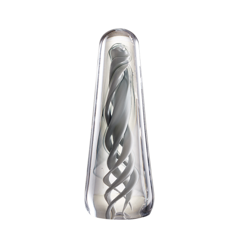 Swirl Glass Ornament (White)